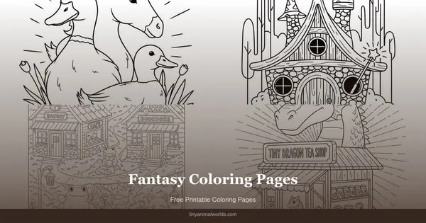 Fantasy Coloring Pages: Free Printable Magical and Enchanted Worlds