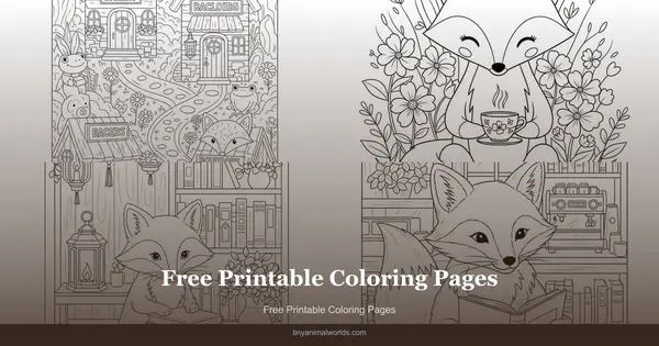 Free Printable Coloring Pages: 180+ Cute and Cozy Designs