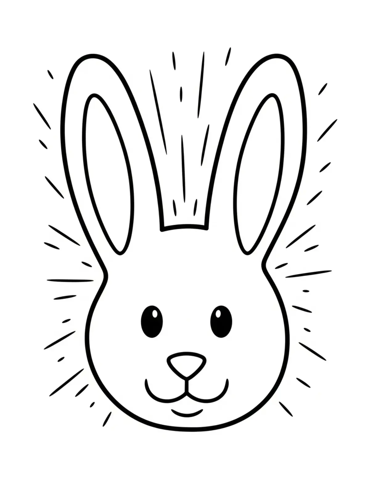 Bold Easy Animal Faces Coloring Pages: Free Printable JPG Downloads