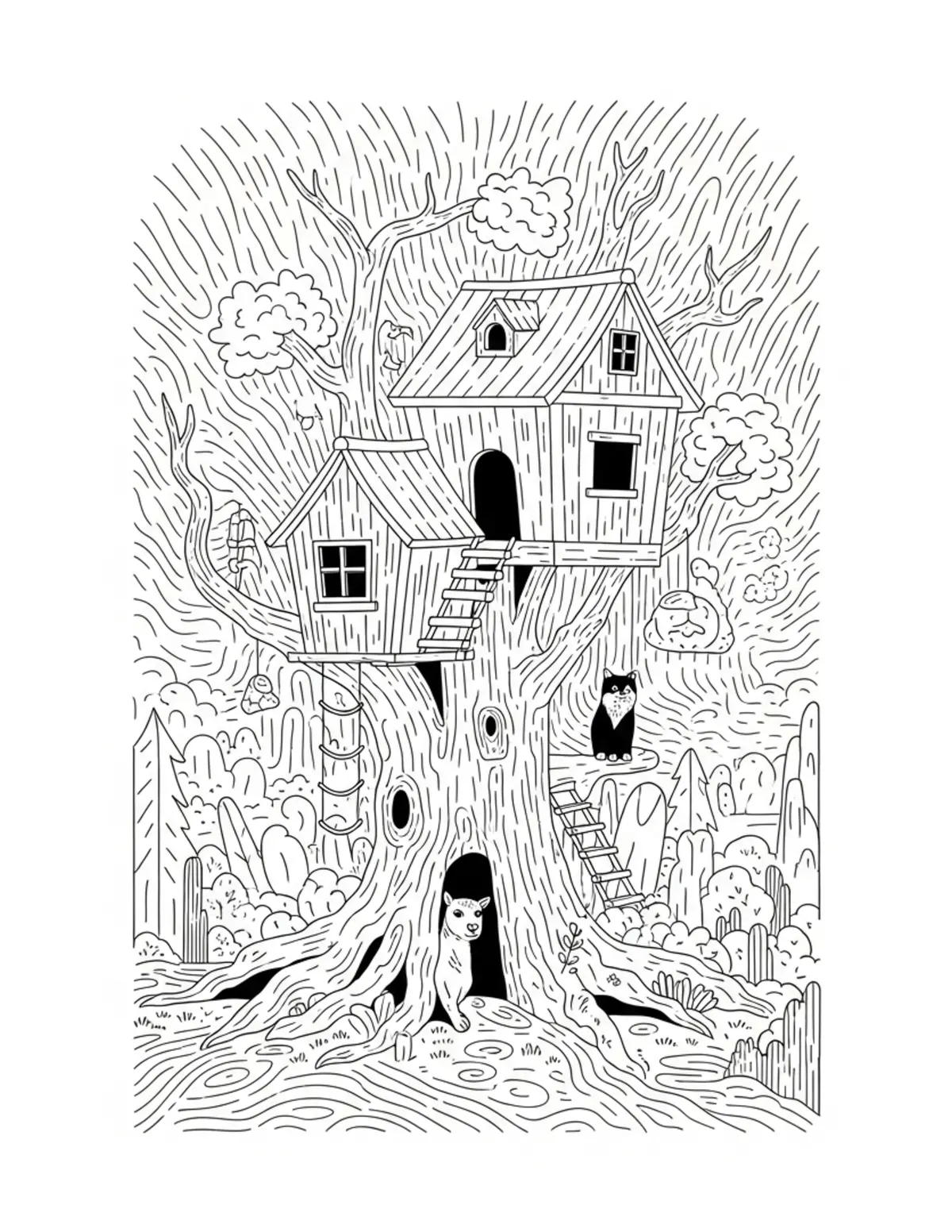 Woodland Friends Coloring Pages: Otters, Raccoons & More Free Printables