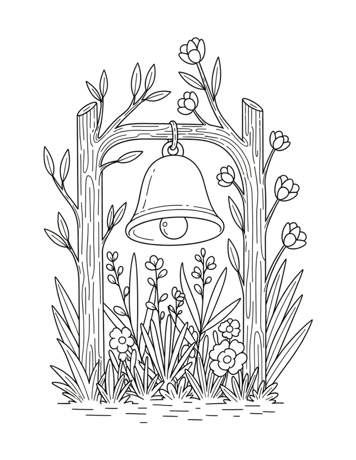 Duck Garden Coloring Pages: Free Printable Duck Flower Garden & Greenhouse Scenes