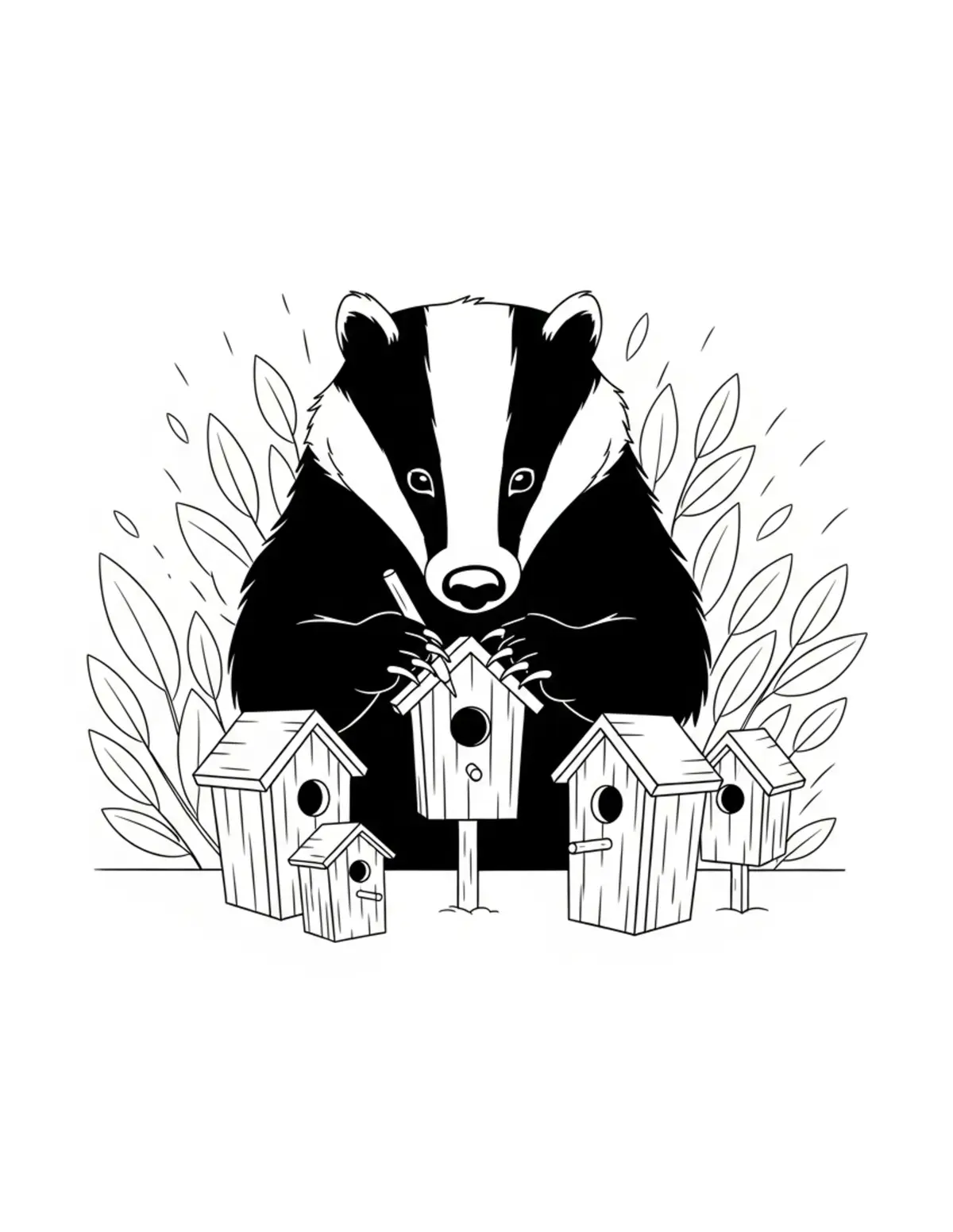 Woodland Craft Workshop Coloring Pages: Free Printable DIY Forest Scenes