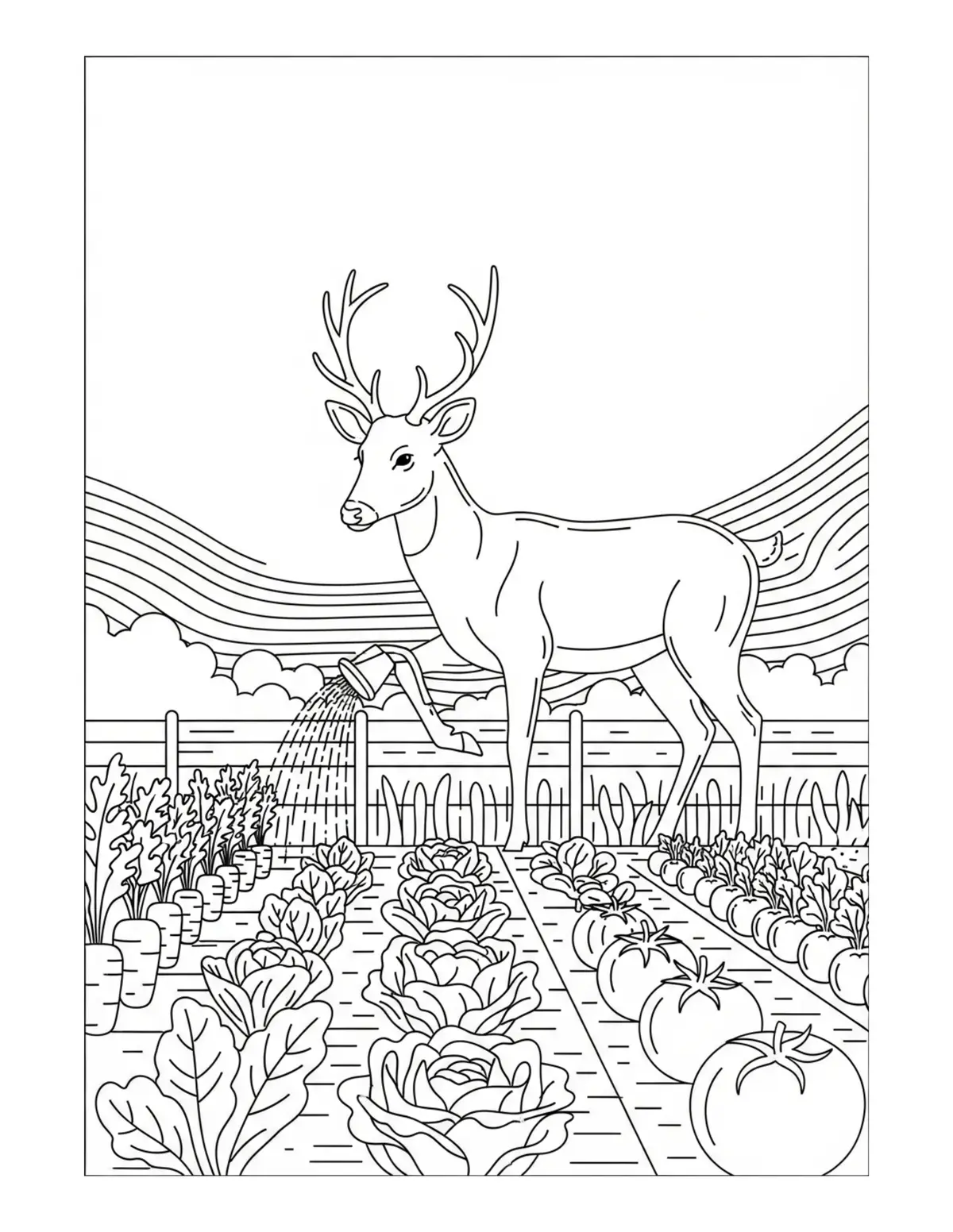 Cottage Garden and Flower Coloring Pages: Free Printable JPG Downloads