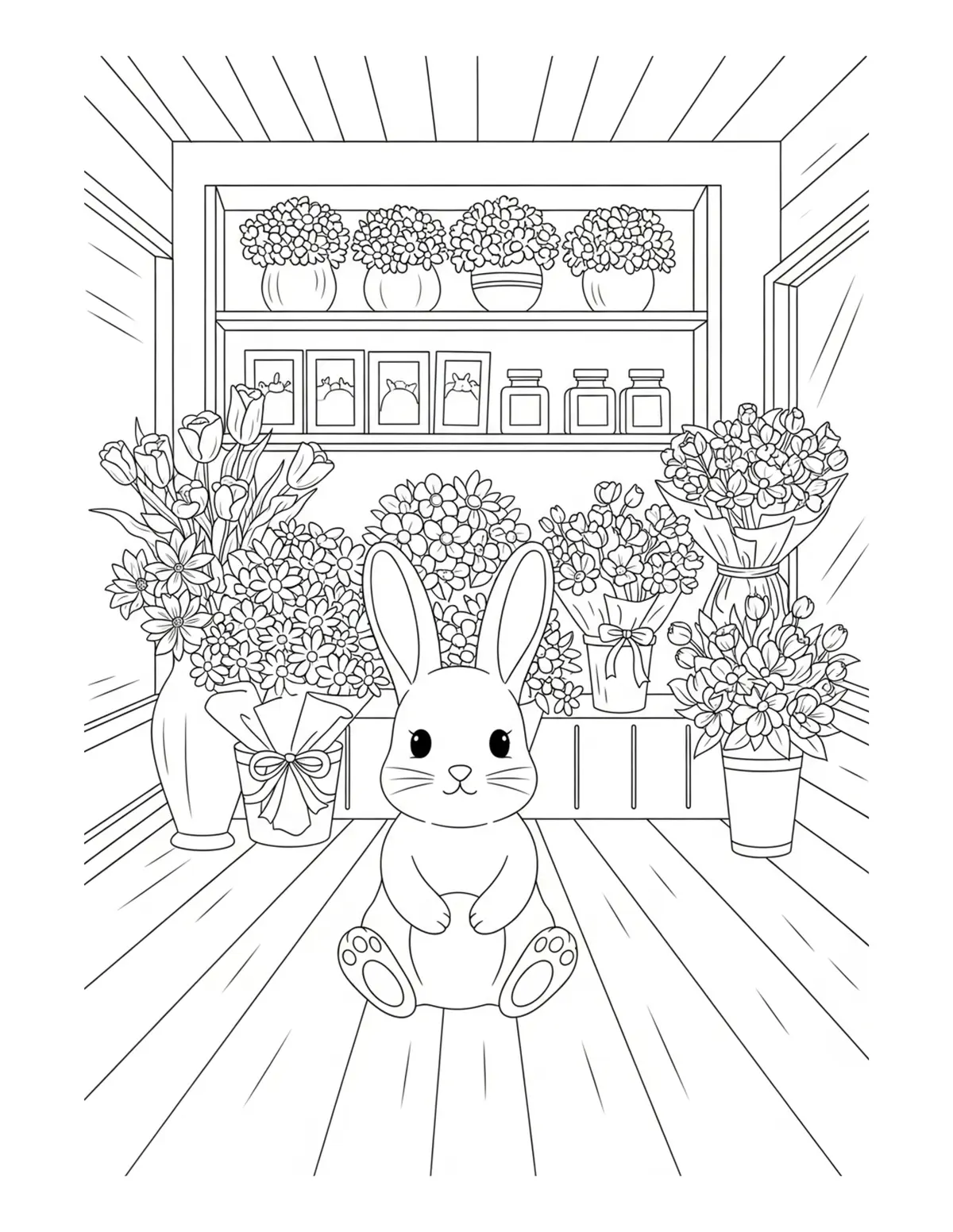 Greenhouse & Indoor Garden Coloring Pages: Free Printable Botanical Scenes