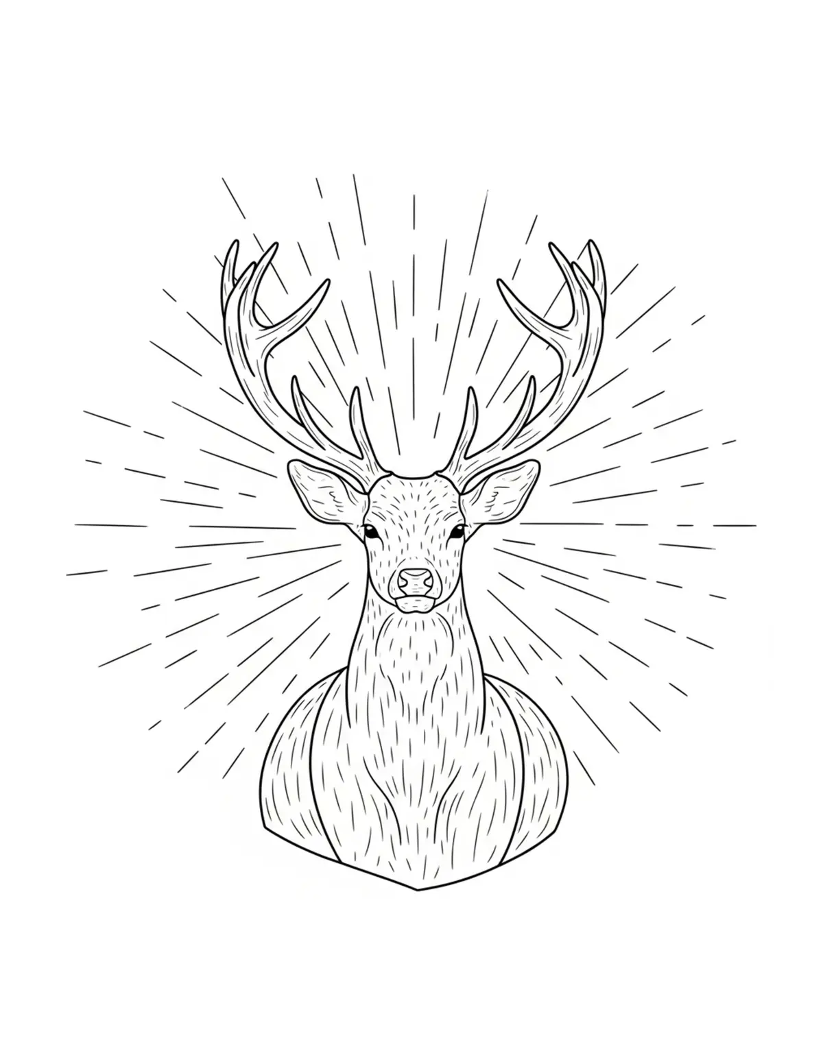 Deer Cottage Coloring Pages: Free Printable JPG Downloads