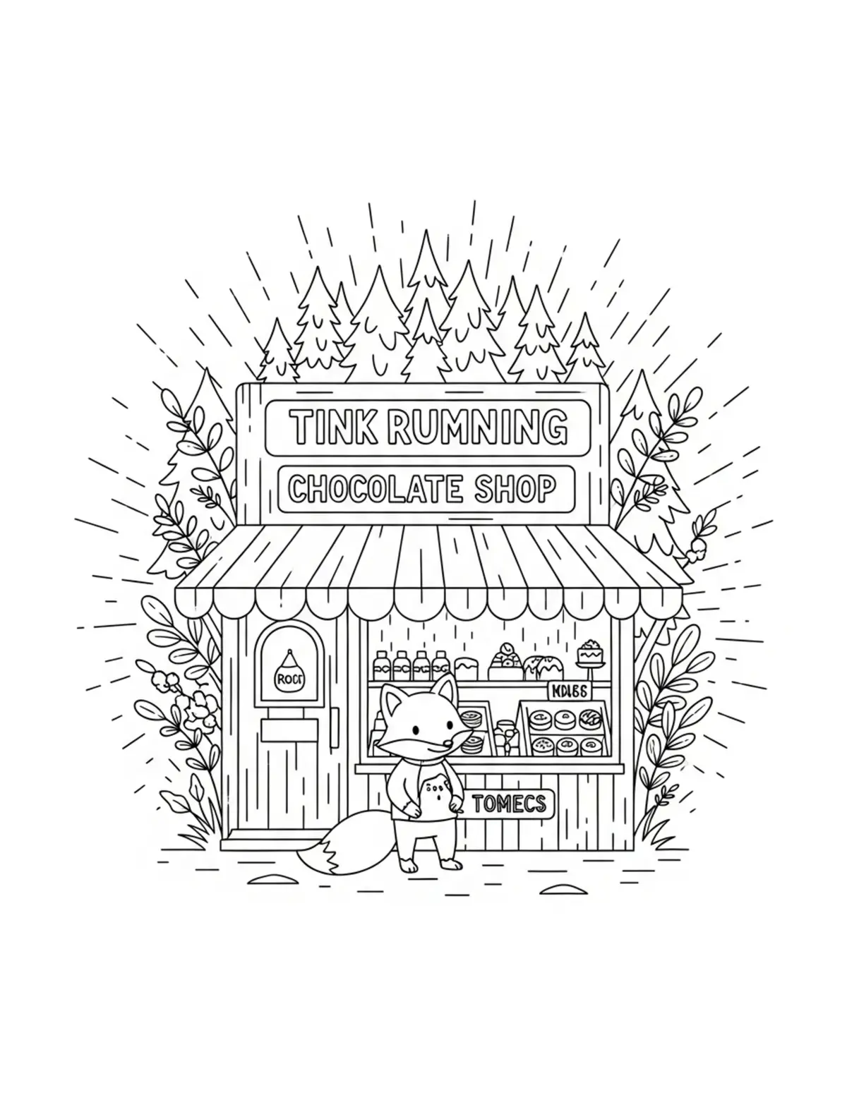 Sweet Treats & Chocolate Factory Coloring Pages: Free JPG Downloads