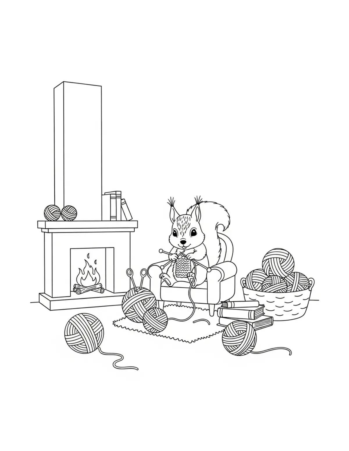 Cozy Craft & Hobby Coloring Pages: Knitting, Sewing & Art Studios