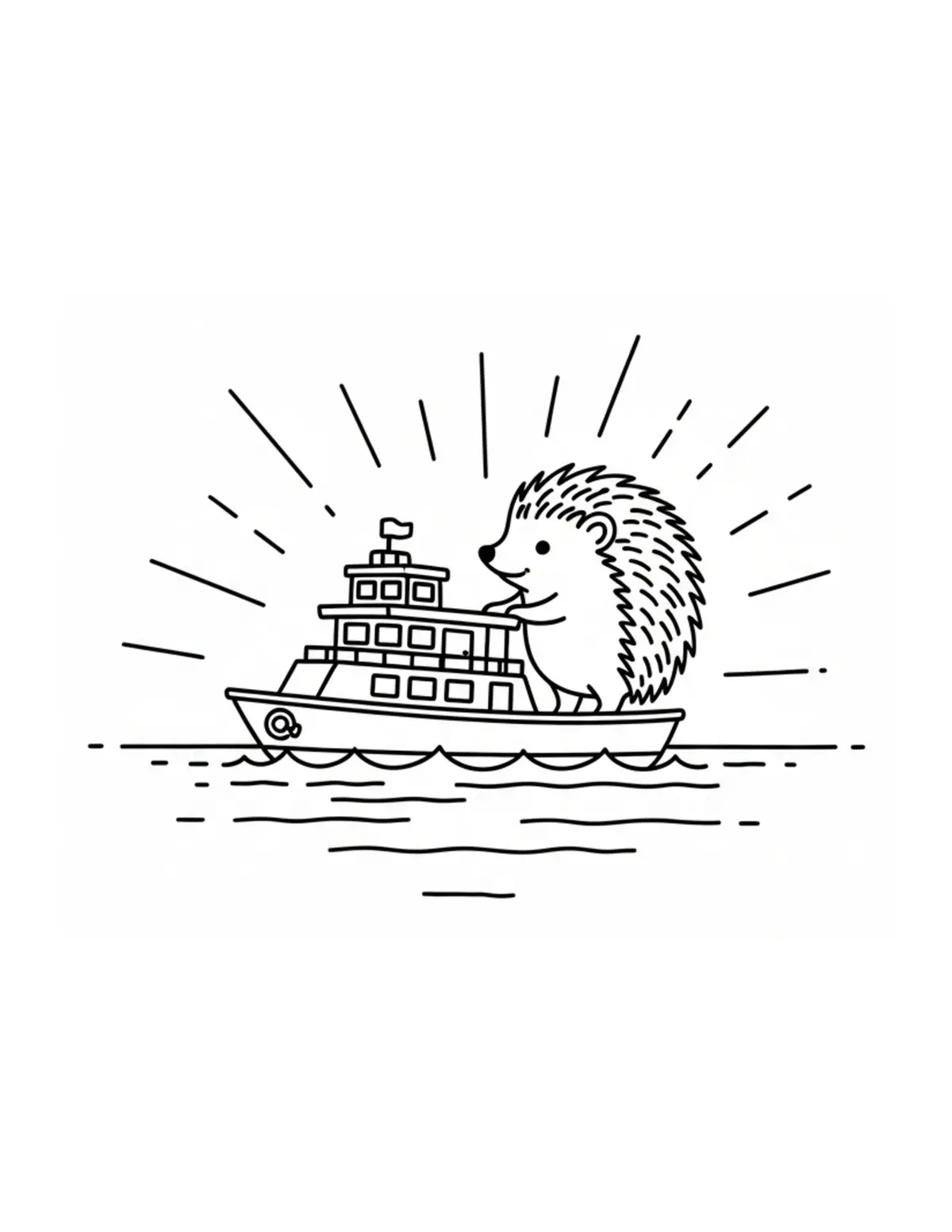 Free printable coloring page: tiny-hedgehog-operating-a-tiny coloring page. Cute and cozy design for kids and adults to download and print.
