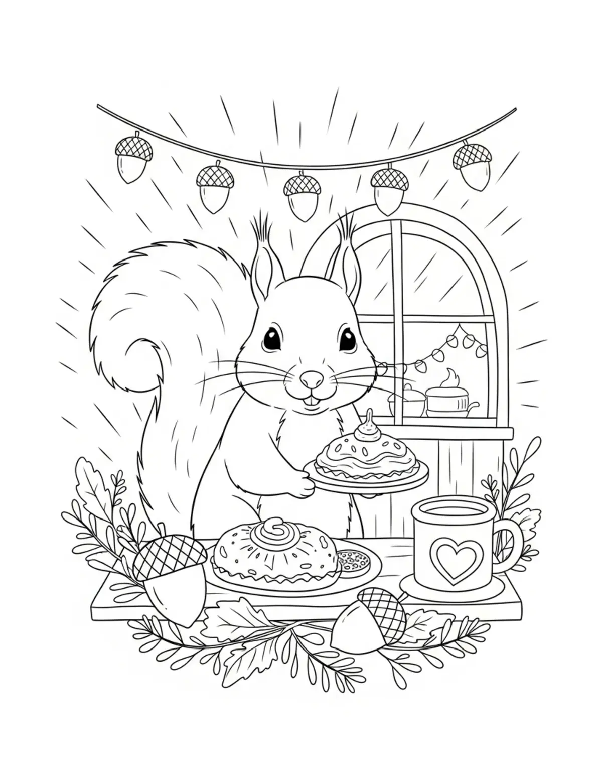 Blanket Fort Reading — free printable reading nook coloring page with blanket theme