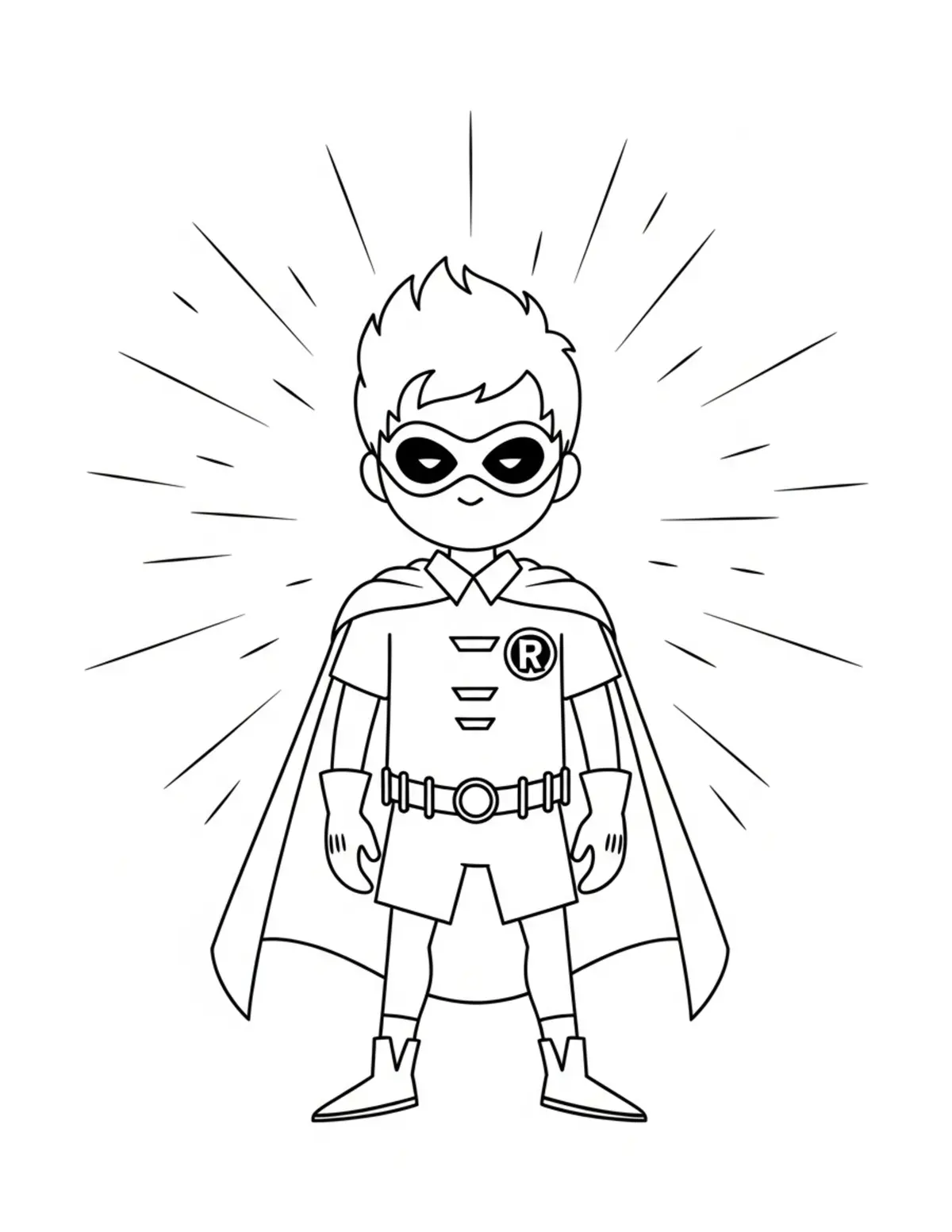 Free printable coloring page: bold-easy-robin coloring page. Cute and cozy design for kids and adults to download and print.