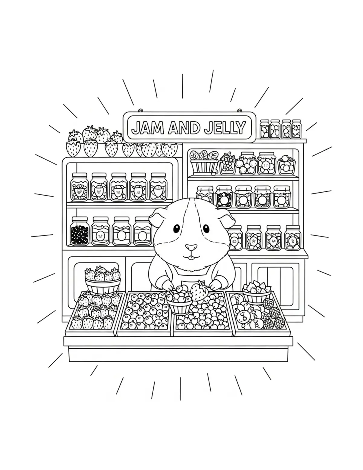 Free printable coloring page: tiny ferret creating puppets i coloring page. Cute and cozy tiny animal design for kids and adults to download and print.