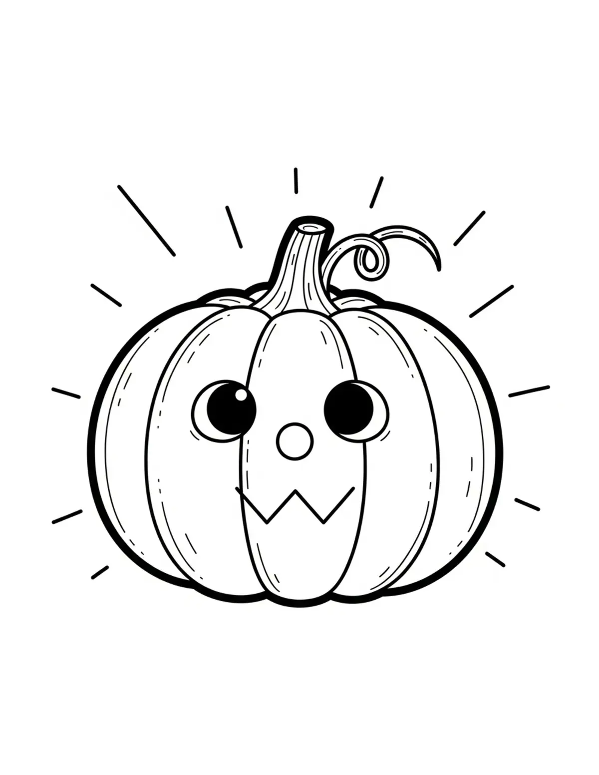 Free printable coloring page: bold-easy-pumpkin-patch coloring page. Cute and cozy design for kids and adults to download and print.