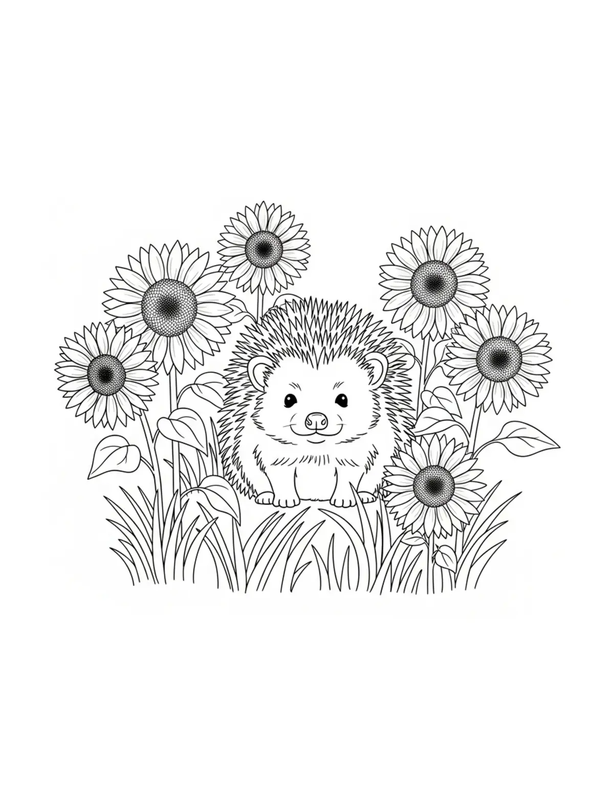Flower Field and Meadow Coloring Pages: Free Printable JPG Downloads