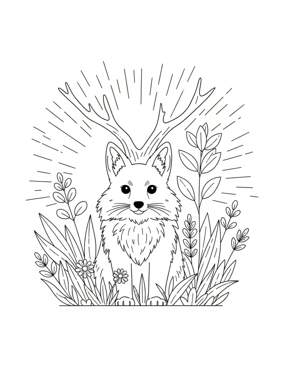 Free printable coloring page: secret-meadow-discovery-path coloring page. Cute and cozy design for kids and adults to download and print.