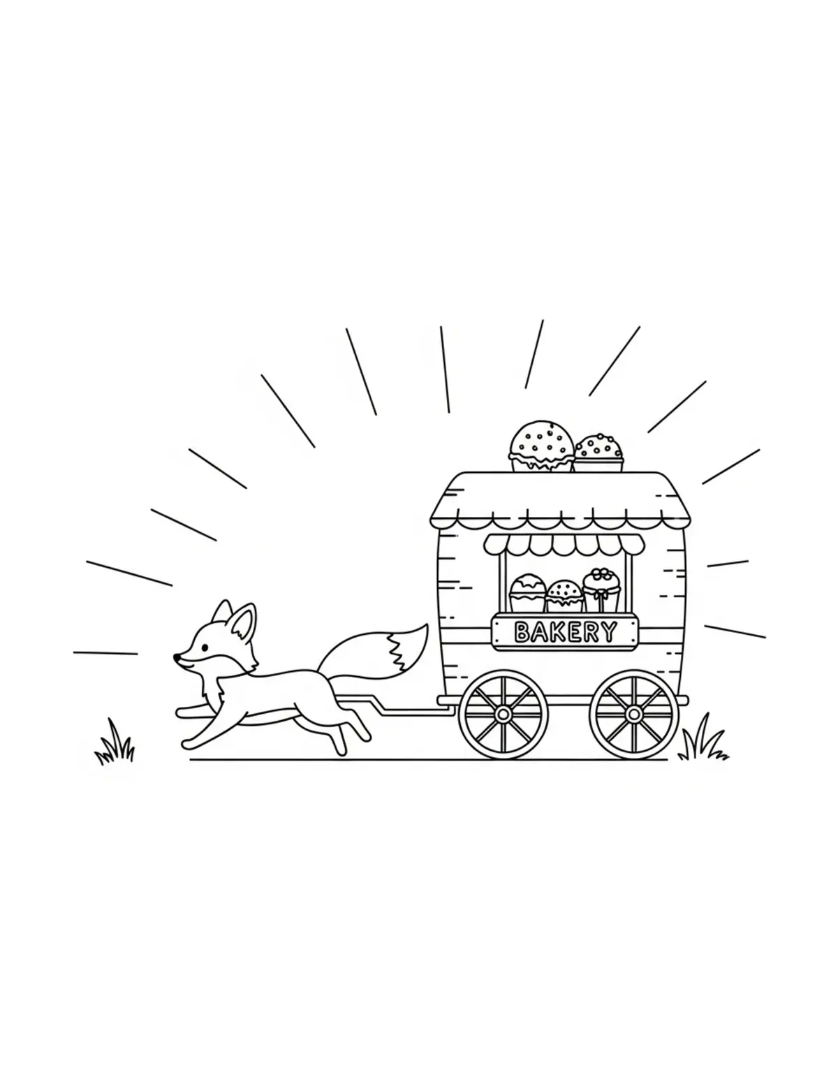 Tiny Animal Shops & Marketplaces Coloring Pages: Free JPG Downloads