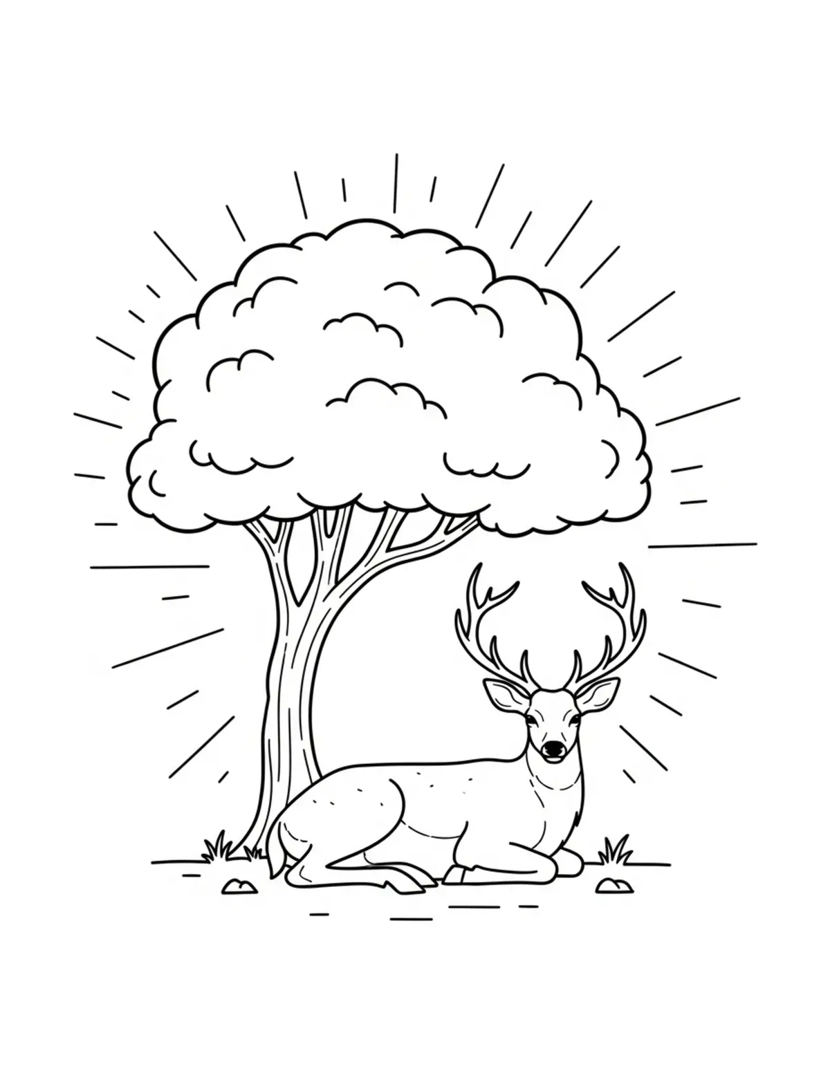 Cute Deer Coloring Pages: Free Printable JPG Downloads