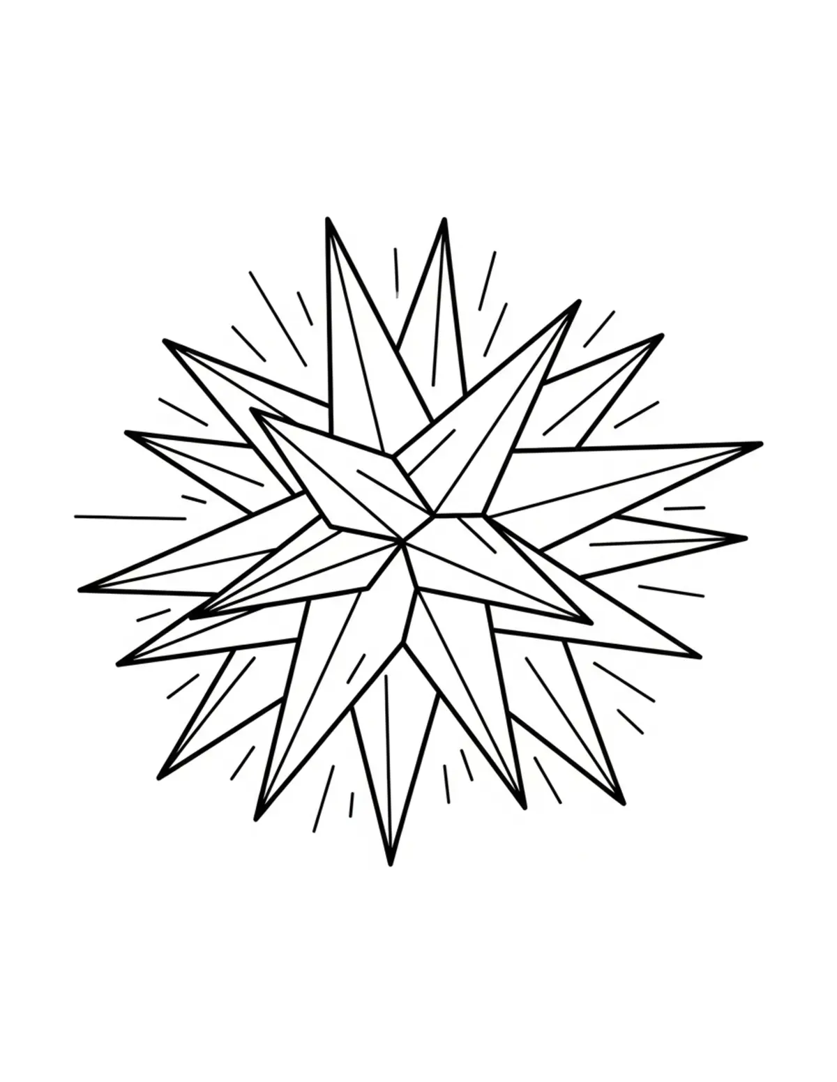 Free printable coloring page: bold-easy-star-cluster coloring page. Cute and cozy design for kids and adults to download and print.