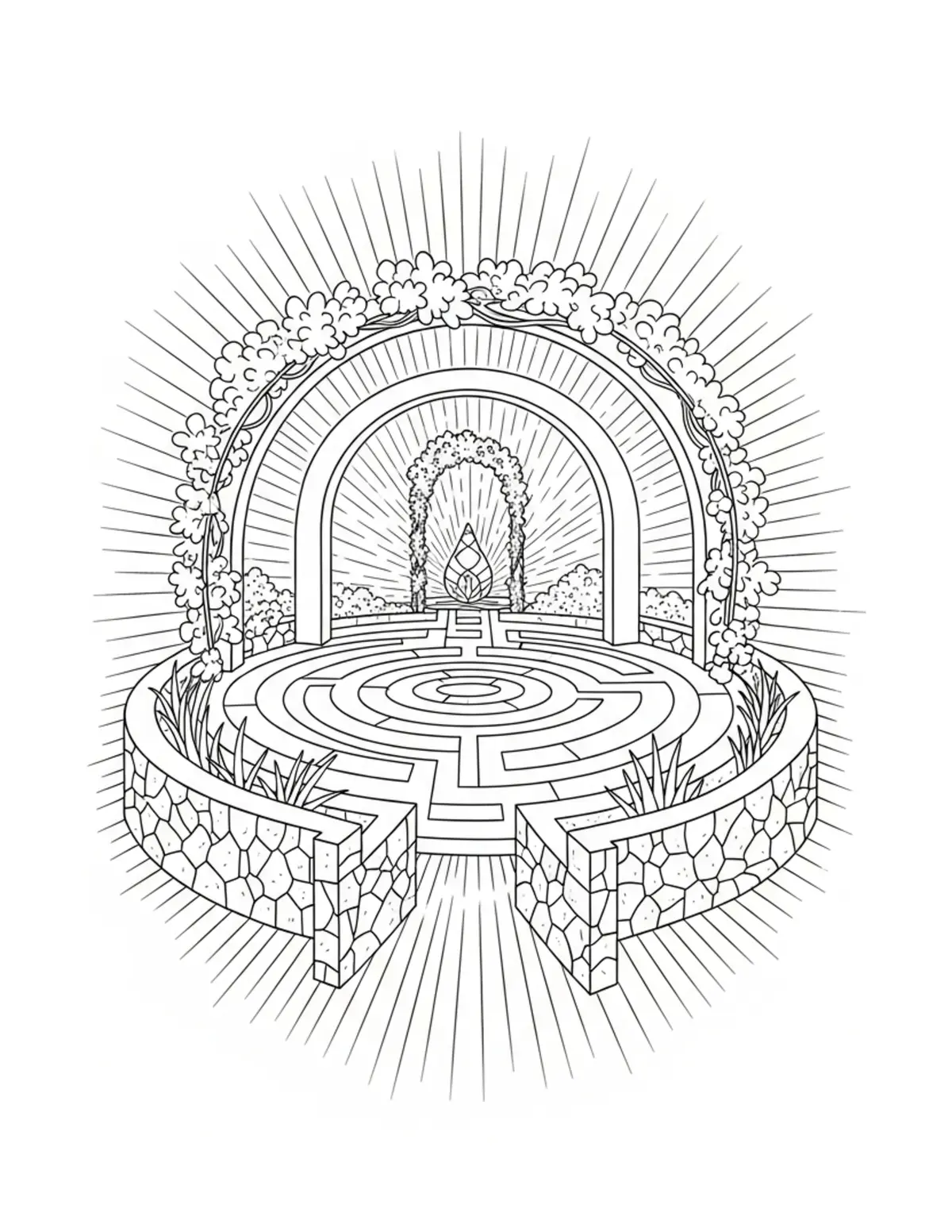 Woodland Hideaway and Secret Garden Coloring Pages: Free JPG Downloads