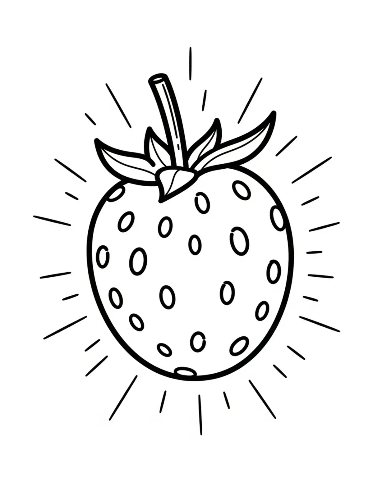 Free printable coloring page: bold-easy-woodland-berry coloring page. Cute and cozy design for kids and adults to download and print.