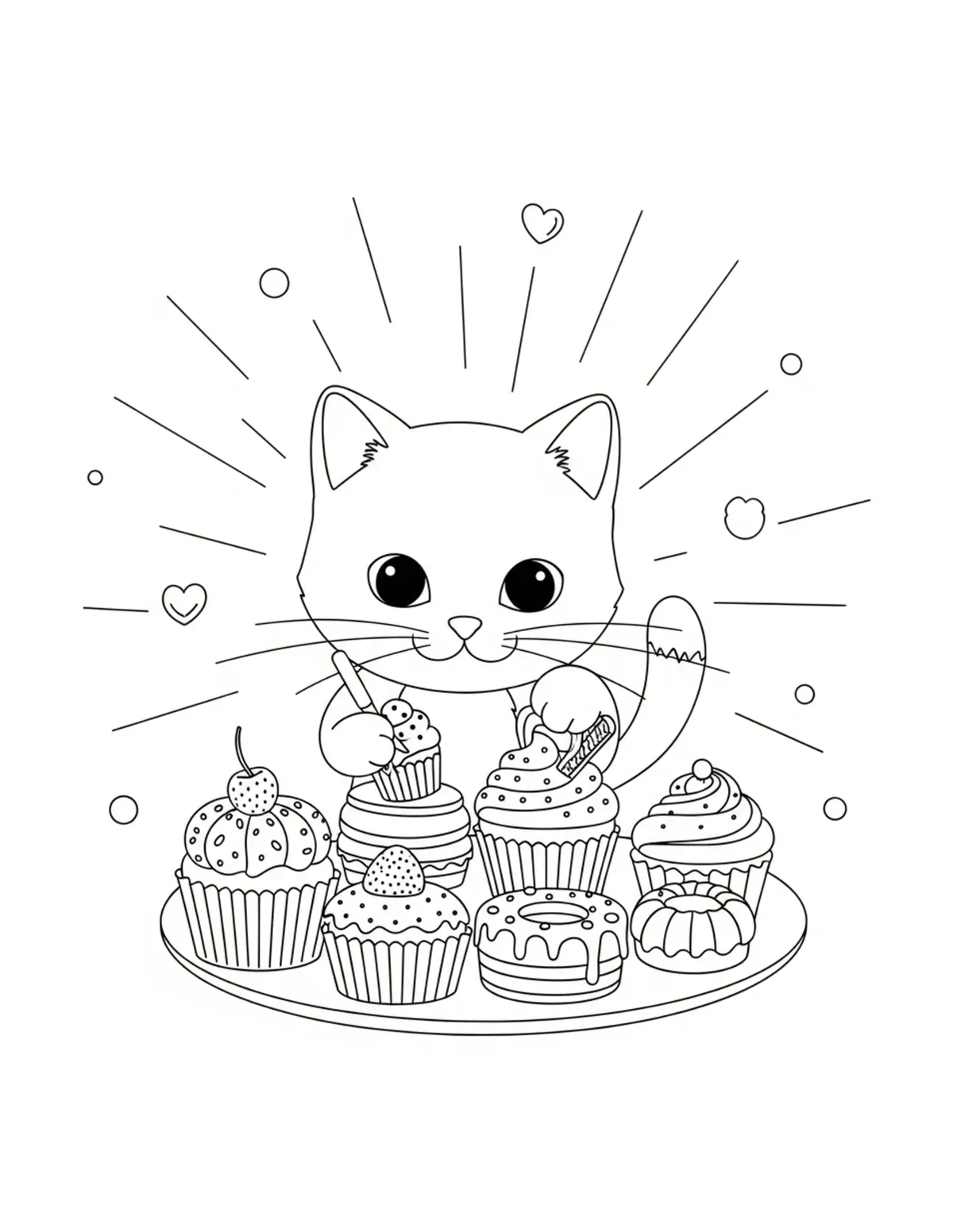 Food & Bakery — Cozy bakeries, sweet shops, and delicious food-themed coloring pages